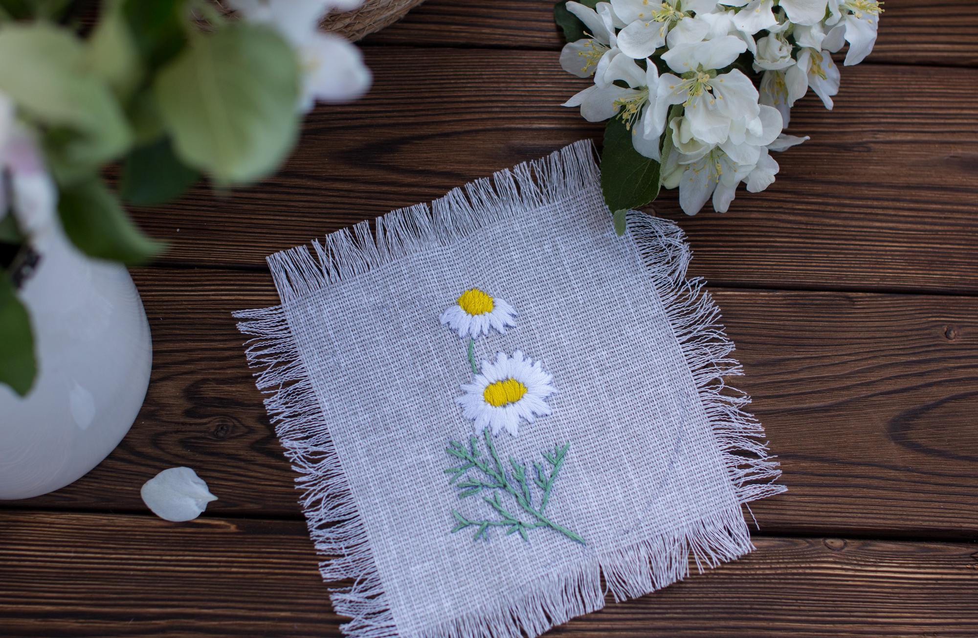 Embroidered keepsake handkerchief in gift box